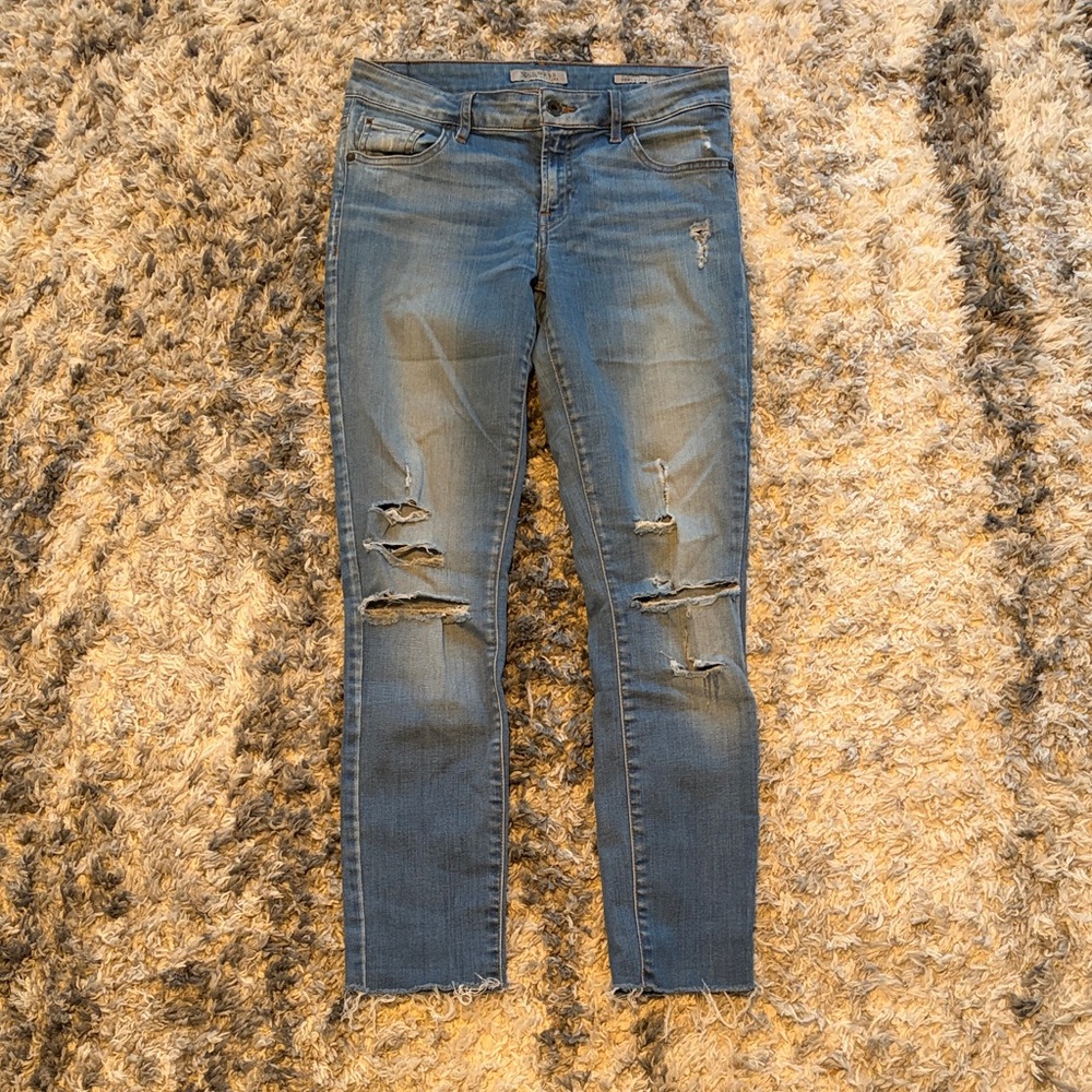 Distressed Guess Blue Women's Jeans